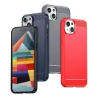 Elastīgs karbona vāks iPhone 15 Plus - Zils — Foto 7