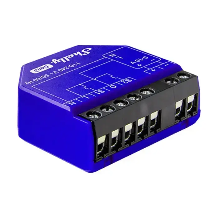 Shelly PM Gen3 0/1-10V valgustuse kontroller, WiFi/Bluetooth