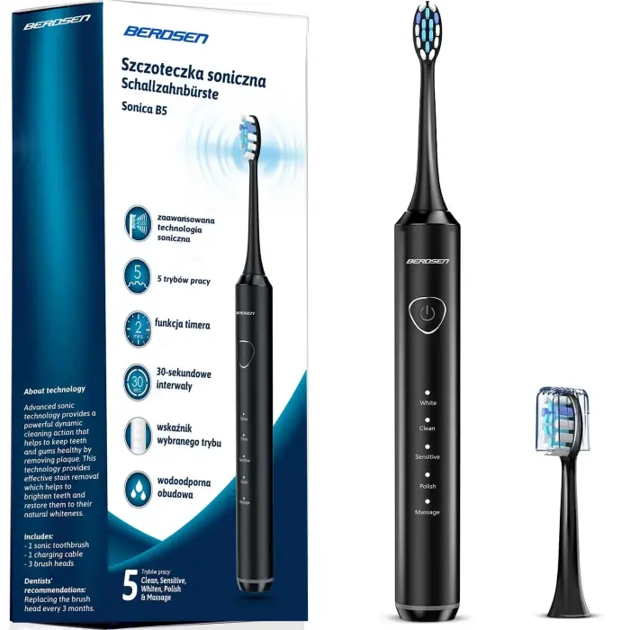 Sonica B5 Black Sonic Toothbrush