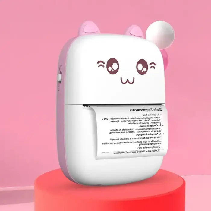 HURC9 Bluetooth Thermal Printer Mini Kitty with App - Pink Фото num