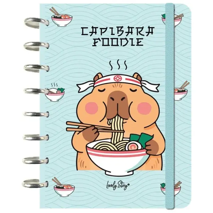 Capybara Foodie A5 užrašų knygelė