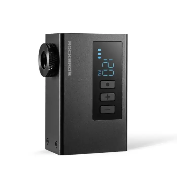 Rockbros mini elektriline pump manomeetriga must