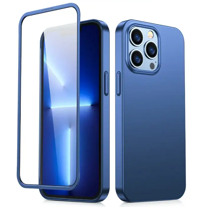 Joyroom 360 Full Case for iPhone 13 Pro with Tempered Glass - Blue