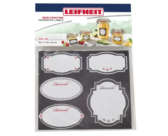 LEIFHEIT purkide kaunistamise kleebiste komplekt, must-valge