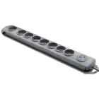 Qoltec Surge protector | 8 sockets | 3m | Grey — Photo 11