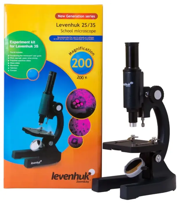 Achromatic, Monocular Microscope Levenhuk 2S NG 200x