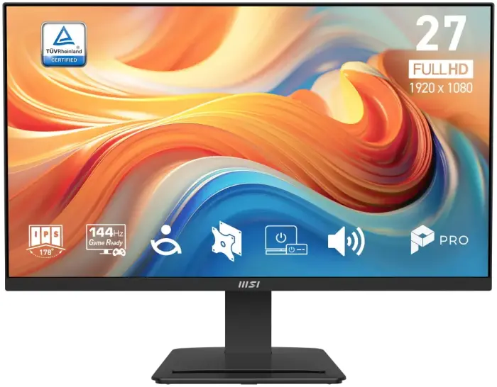 MSI PRO MP273 E14A/ 27"/ 1920x1080/ IPS/ 1ms/ 144Hz/ 250cd/m2/ 1000:1/ HDMI/ DP/ VESA/ černý