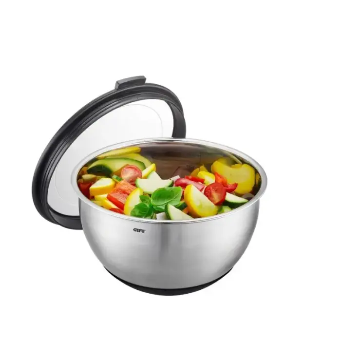 Apvalus dubuo Gefu Muovo 2,5 l, juodas, nerūdijantis plienas