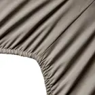 Microfiber Fitted Sheet 220x200 cm, Soft Silver Solid Color — Photo 6