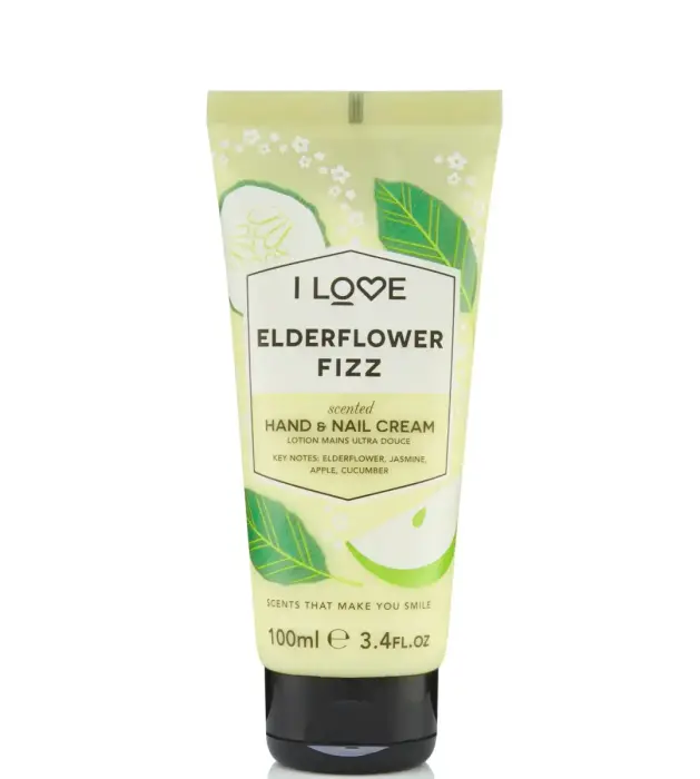 I Love, Signature Collection, mitrinošs roku un nagu krēms, Elderflower Fizz, 100 ml