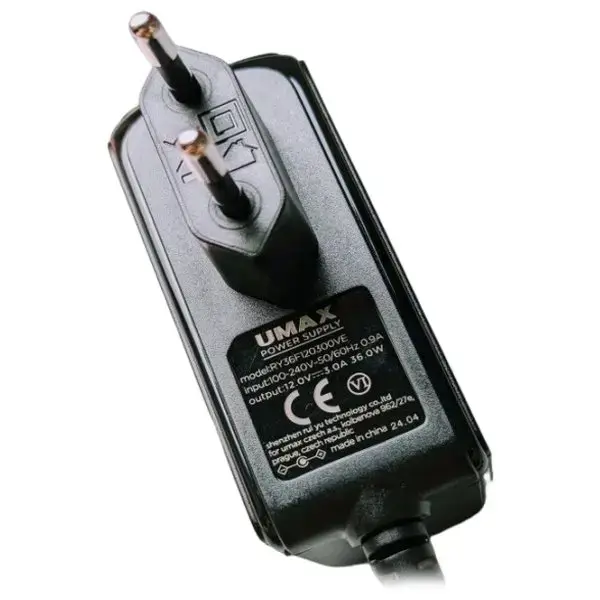 UMAX napájecí Adapter 12V / 3A pro Laptop VisionBook/ connectory 3,5 mm x 1,35 mm