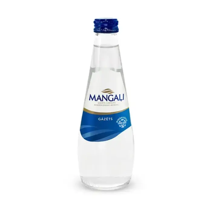 Mineral water MANGAĻI sparkling, 0.33 L, in glass bottle