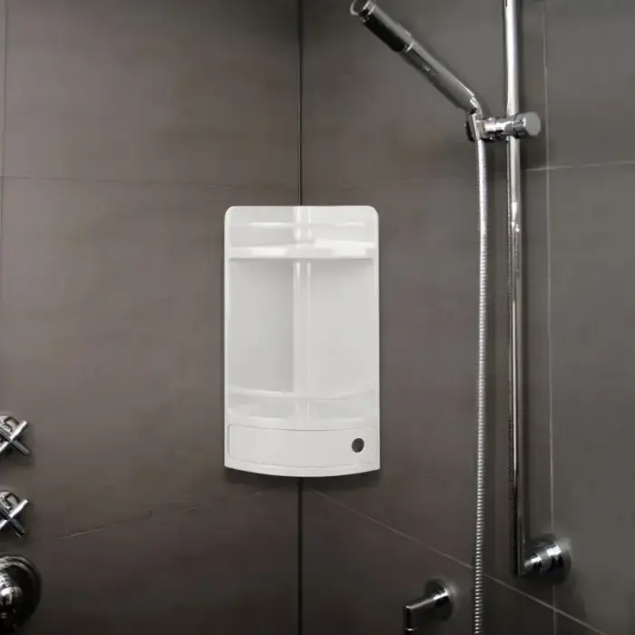 Corner shelf with drawer white Photo