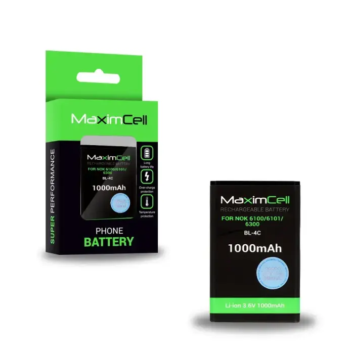Аккумулятор Maximcell для Nokia 6100/6101/6300 (BL-4C) 1000mAh Li-ion