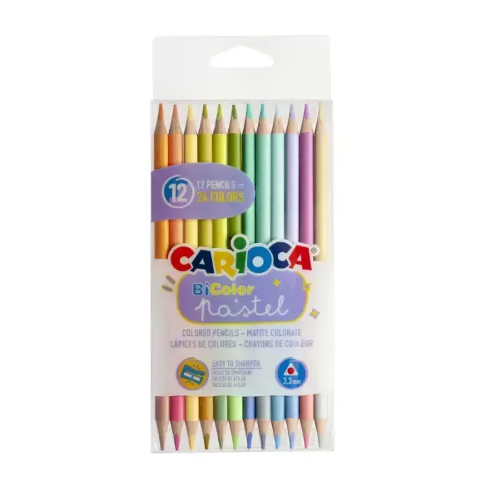 Pencils CARIOCA Pastel Bicolor, 12 pcs