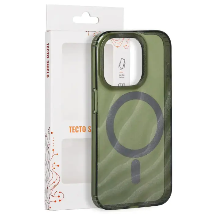 Tecto Shield Desert Mag case for iPhone 15 Pro 6,1" dark olive