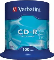 Verbatim CD-R 700MB 52x Extra Protection, 100 шт. шпиндельная упаковка