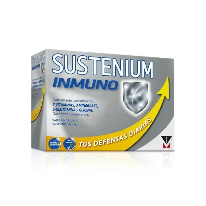 Sustenium Immuno maisto papildas, apelsinų skonio, 14 pakelių
