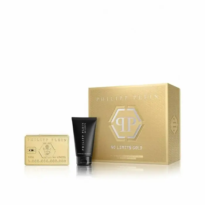 Set Philipp Plein: No Limits Gold, Eau De Parfum for Men, 50 ml + Shower Gel, 75 ml