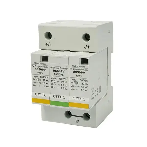 Surge protector DS50PVS-500/G, 500Vdc, 50A, CE