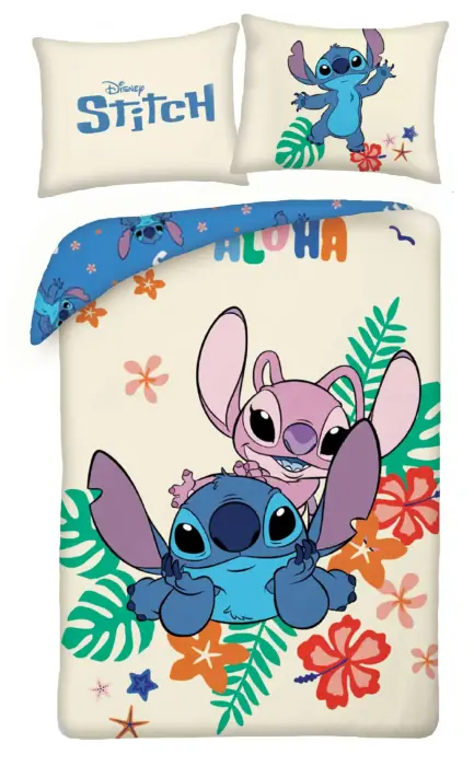Halantex Lilo & Stitch kokvilnas gultas veļas komplekts 140x200 cm