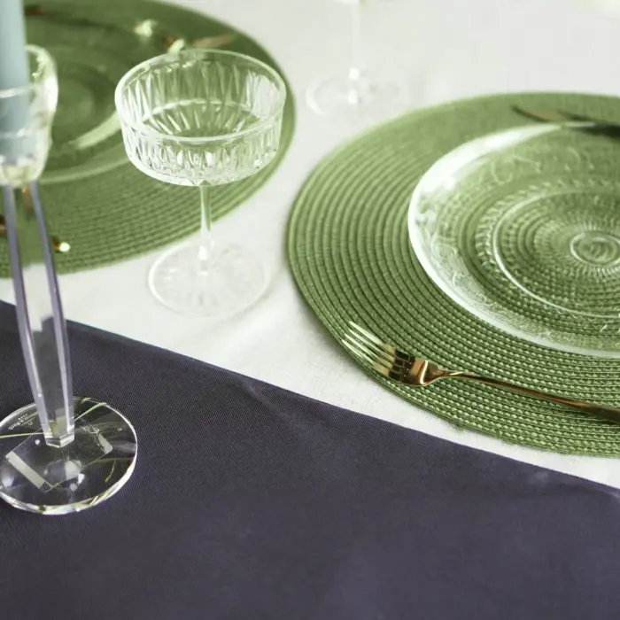 Table placemat Chef, diameter 38 cm, round, bottle green Photo
