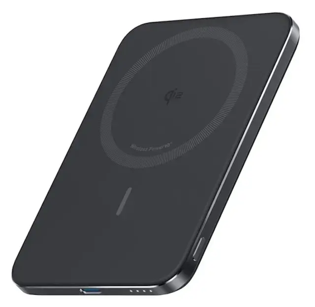 Anker Nano ārējā baterija/ 5000mAh/ 20W/ kompaktní/ MagSafe(Qi2)/ melna