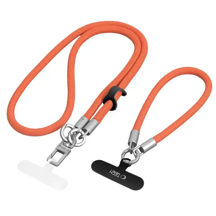 TECH-PROTECT C10S Rope plecu un rokas siksna oranža/titāna