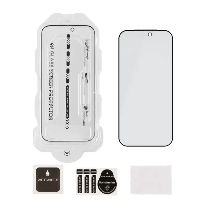 OBAL:ME Privacy 5D Glass Screen Protector with Applicator for Apple iPhone 17/17 Pro Black
