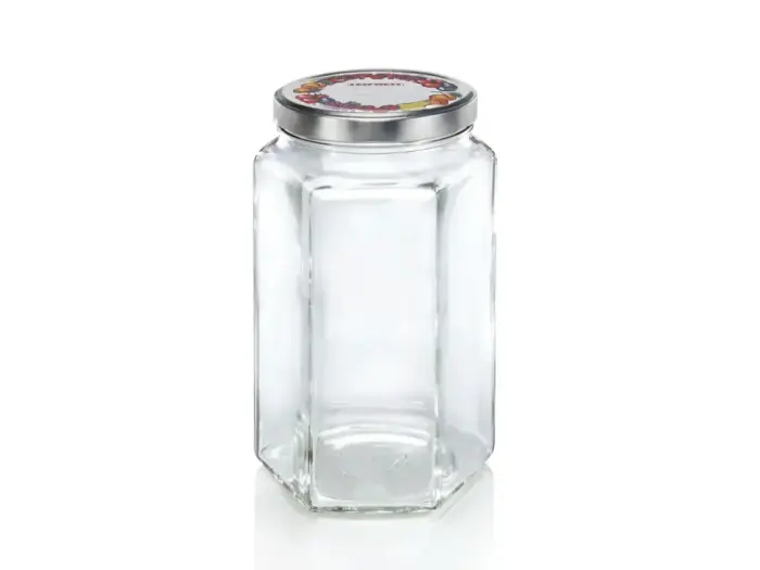 LEIFHEIT Hexagonal Glass Jar, 1700ml