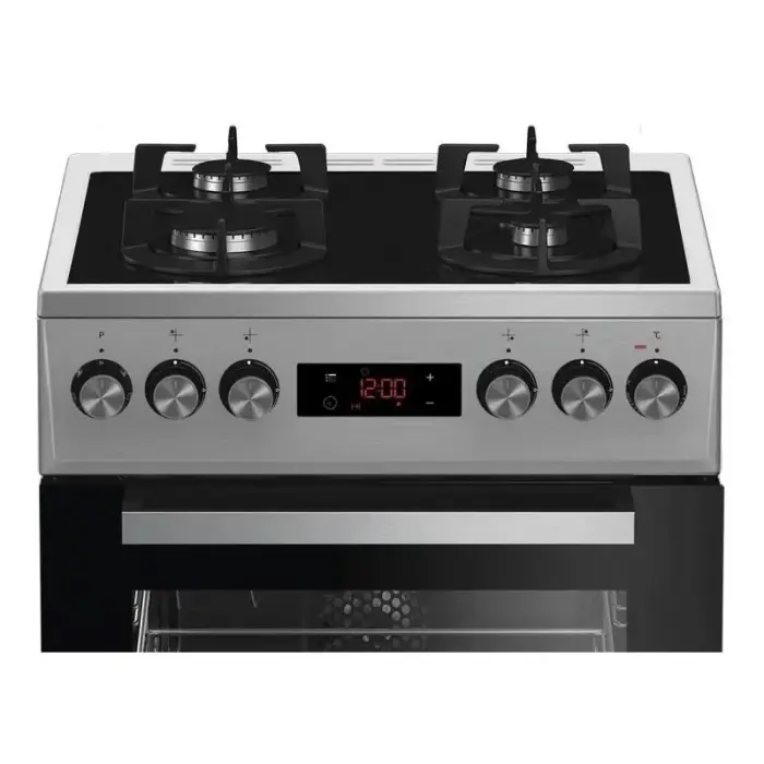 Kombinuota viryklė Beko FSMT55330DXDS su 3D kepimu, iešmu ir garų valymu