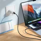 Cable USB A to Lightning Hoco 2,4A with display 1 m X118 black Photo