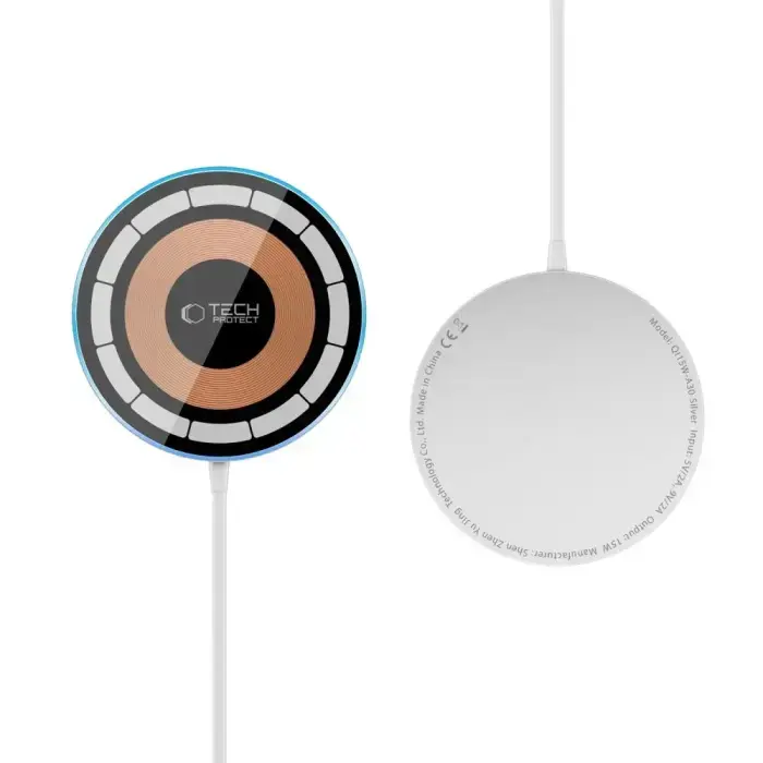 Tech-Protect QI15W-A30 inductive charger with MagSafe with USB-C cable - silver Foto 3