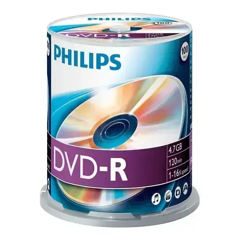 PHILIPS DVD-R 4.7GB 100 tk pakend