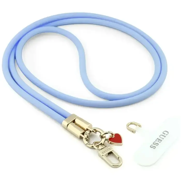 Universal strap Guess Universal CBDY   Silicone Script Charm blue