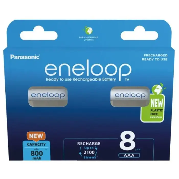 PANASONIC ENELOOP AAA 800 mAh 8 gab.
