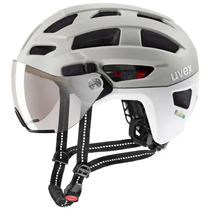 UVEX Finale visor cycling helmet 56–61 cm, sand/white matt
