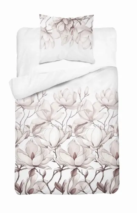 Satiinist voodipesu komplekt Home Satin 59 140x200 cm, puudreroosa ja valge lilleline