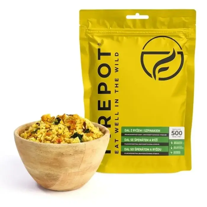 Dehydrated Meal Firepot Dal with Rice and Spinach - 500 kcal