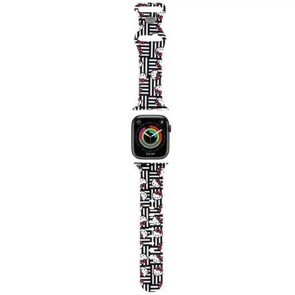 Сисиликоновый ремешок Hello Kitty для Apple Watch 38/40/41mm — Черный