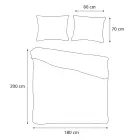 Flannel bedding set 180x200 cm, grey/red, checked — Photo 11