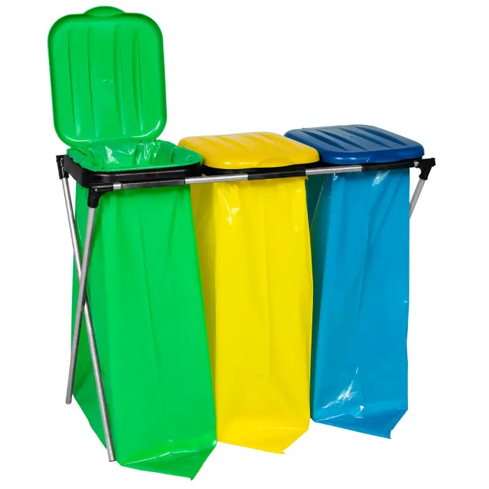 Triple waste sorting bag stand 120L