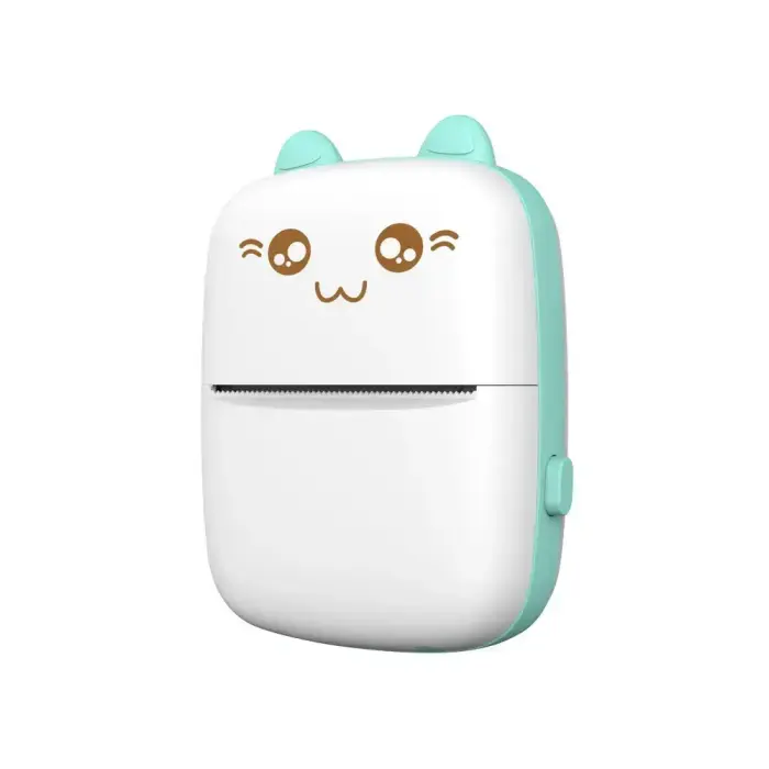 HURC9 Bluetooth Thermal Printer Kitty Mini with App - Blue Foto 3
