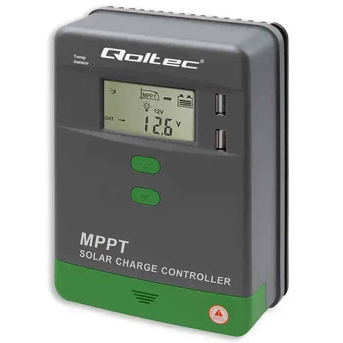 Qoltec MPPT Solar Charge Controller 10A | 12V/24V | LCD | 2xUSB | GEL | LiFePO4