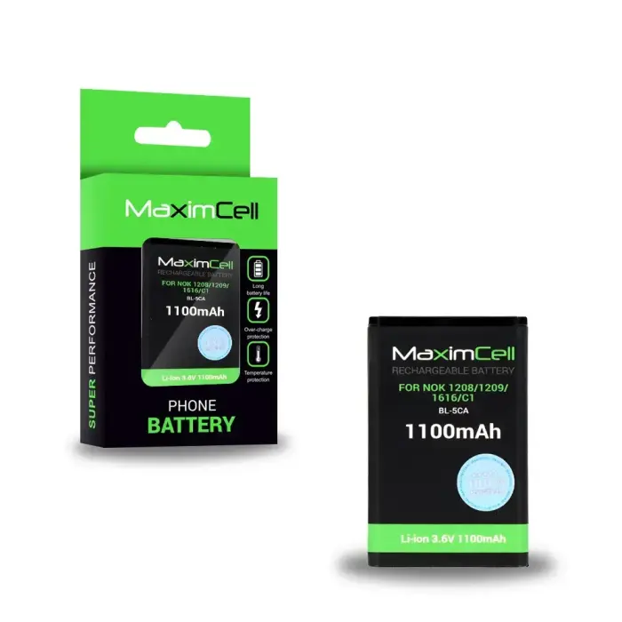 Аккумулятор Maximcell для Nokia 1208/1209/1616/C1 (BL-5CA) 1100mAh Li-ion