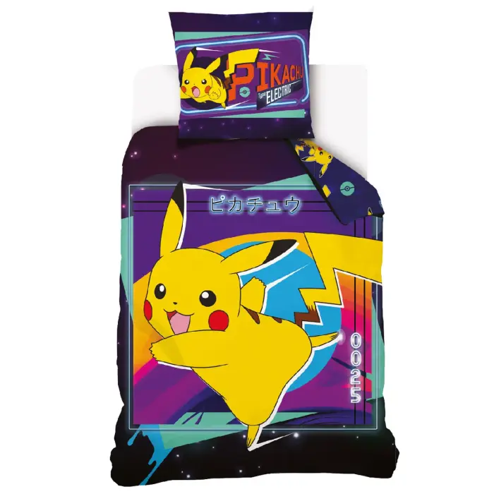 Gultas veļas komplekts 140x200 cm Pokemon Pikachu