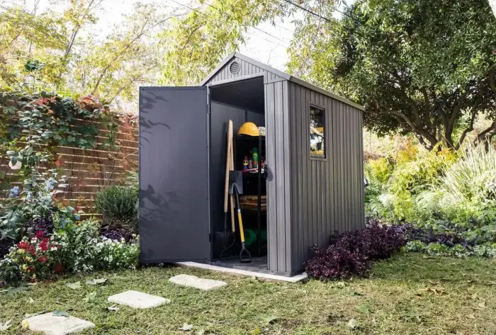 Dārza šķūnis Darwin 4x6 pelēks Foto 10