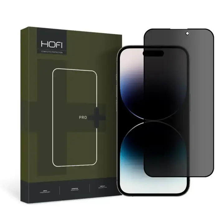 HOFI ANTI SPY ekrāna aizsargstikls iPhone 14 Pro Max (privātuma efekts)