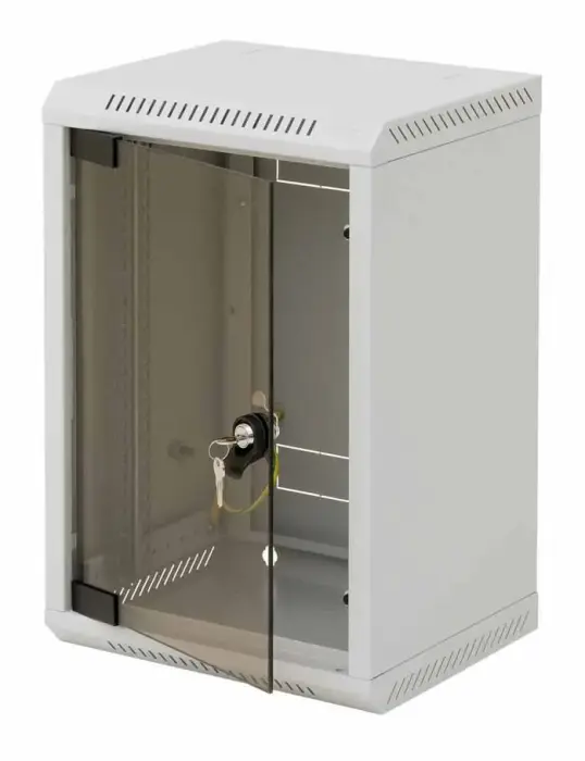 Triton 10" serveru skapis vienveida 6U/260mm, pilnstikla durvis