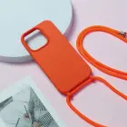 Strap Silicone Case for iPhone 15 Plus, Orange — Photo 5